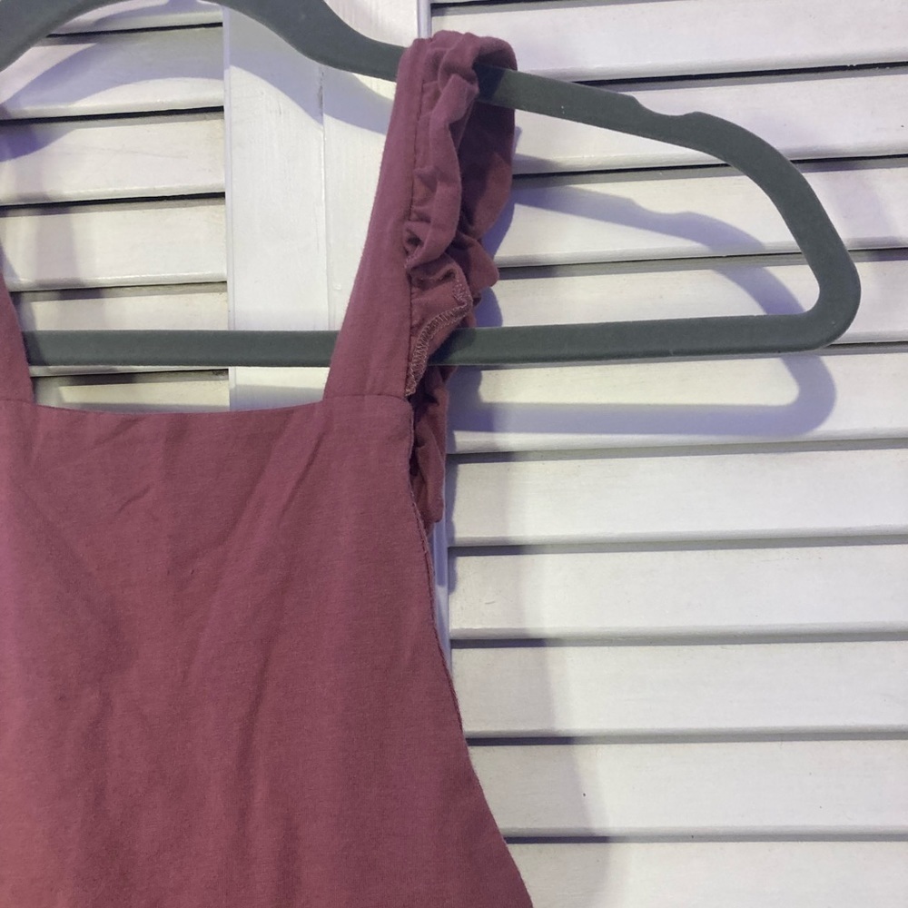 Presley Couture Mauve Ruffle Overalls Size 3T/4T - Picture 6 of 13